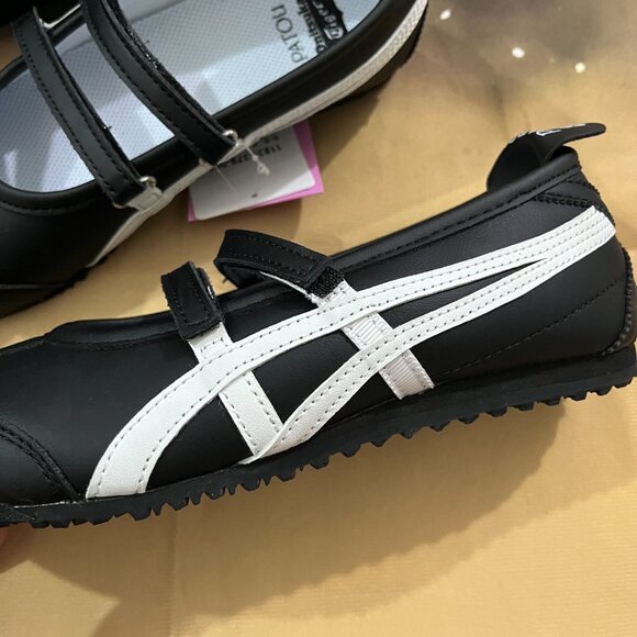 Patou Mexico 66 X Onitsuka Tiger Black Ballet Flats - Picture 4 of 6